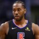 Kawhi Leonard in Clippers uniform