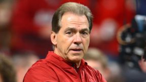 Nick Saban in red