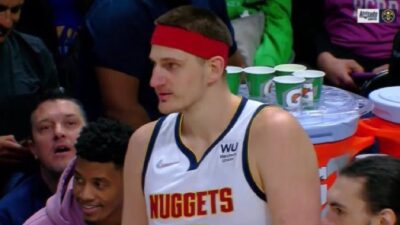 Nikola Jokic in a headband