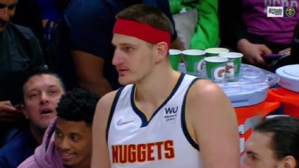 Nikola Jokic in a headband