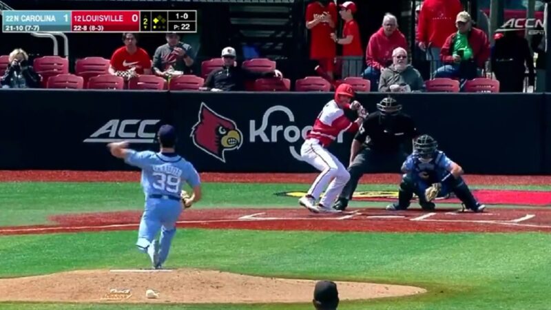 A Louisville batter in the box