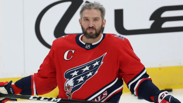 Alex Ovechkin in his Washington Capitals uniform