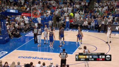 Draymond Green's foul shot lands on the back of the rim