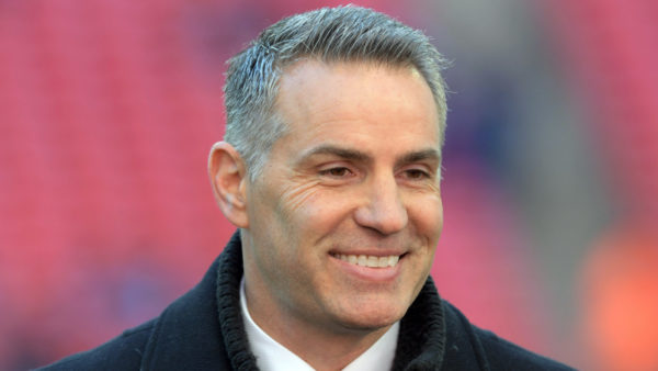 Kurt Warner working an NFL game