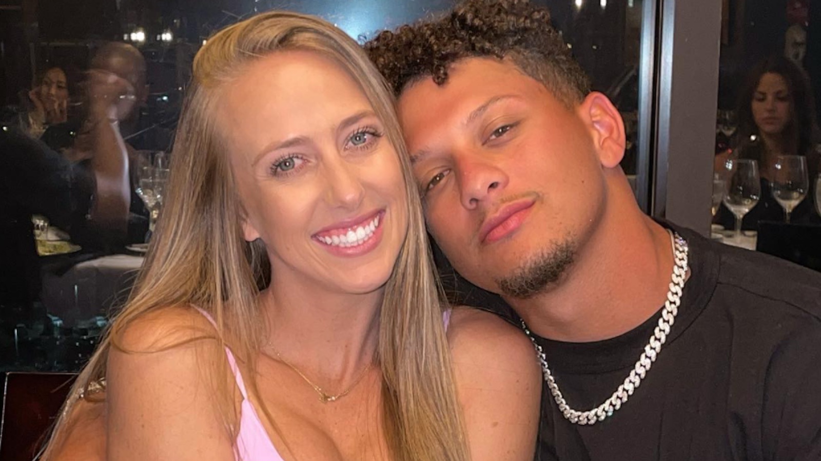 Brittany Matthews watches Chiefs win with Patrick Mahomes' cousin