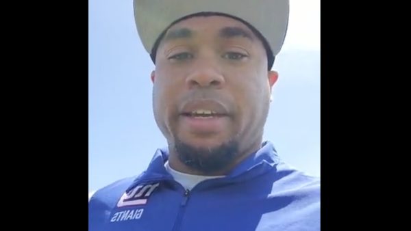 Steve Smith at Giants practice