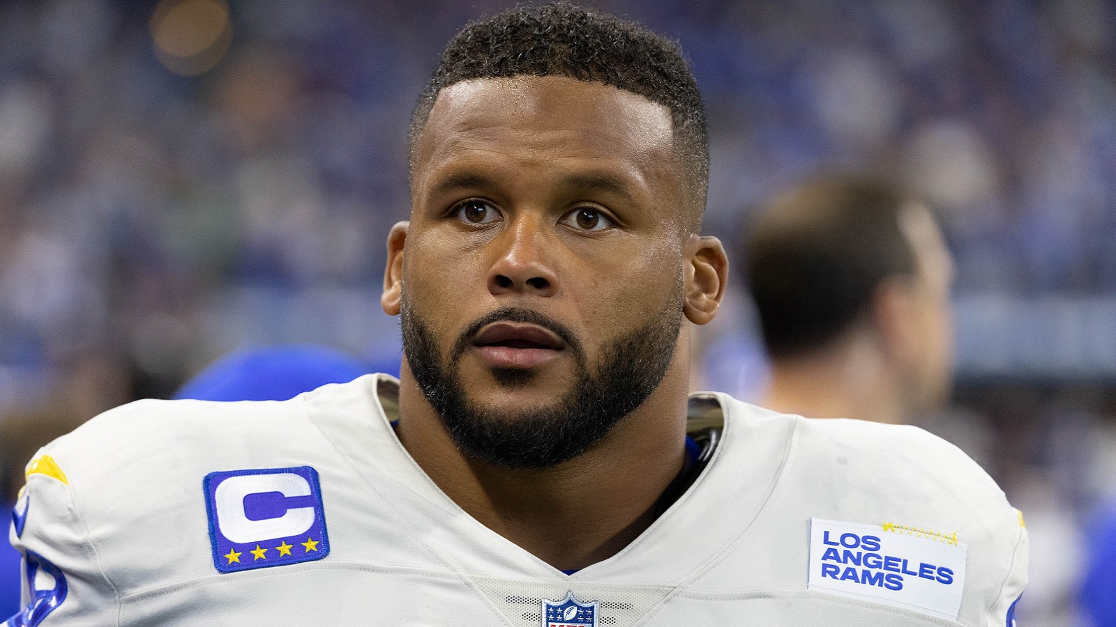 Aaron Donald: Rams star appears to swing helmet at Bengals players in joint  practice-ending brawl