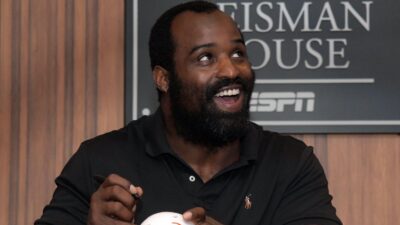 Ricky Williams smiles