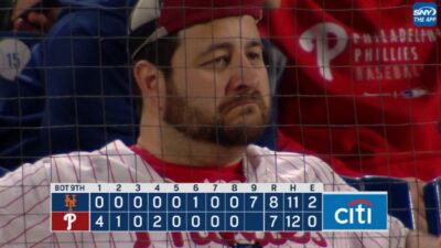 A Phillies fan looking sad