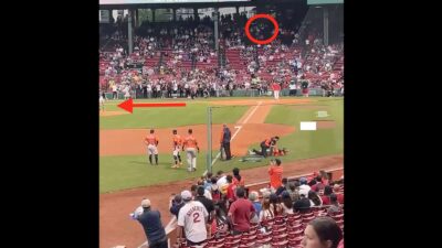 Steve Aoki throws a wild first pitch