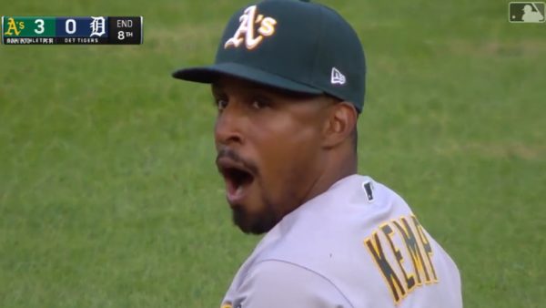 Tony Kemp has his mouth open