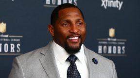 Ray Lewis in a suit