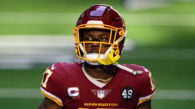 Terry McLaurin in his helmet