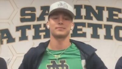 CJ Carr at a press conference