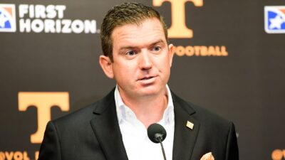 Danny White at a press conference