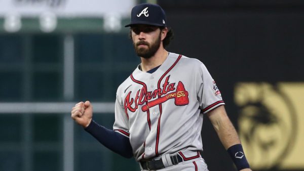 Dansby Swanson in his Braves uniform