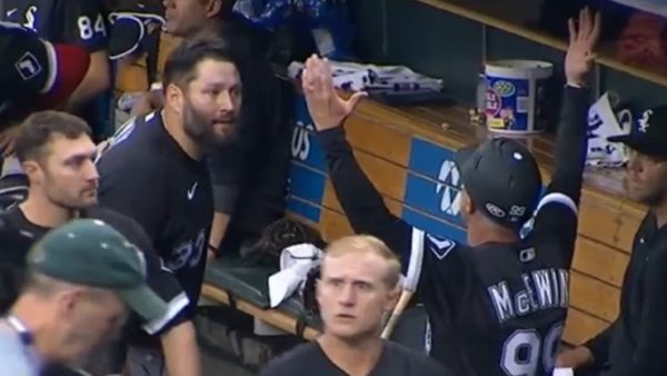 Lance Lynn talks with Joe McEwing