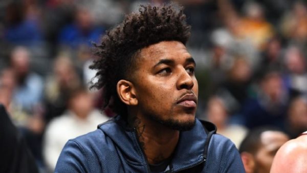 Nick Young on the bench