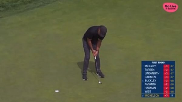 Phil Mickelson putts