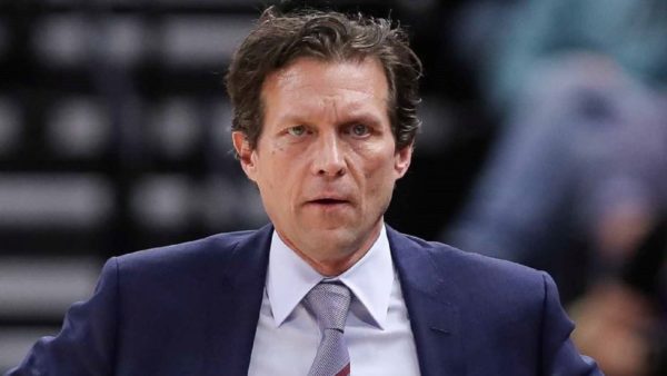 Quin Snyder looking on