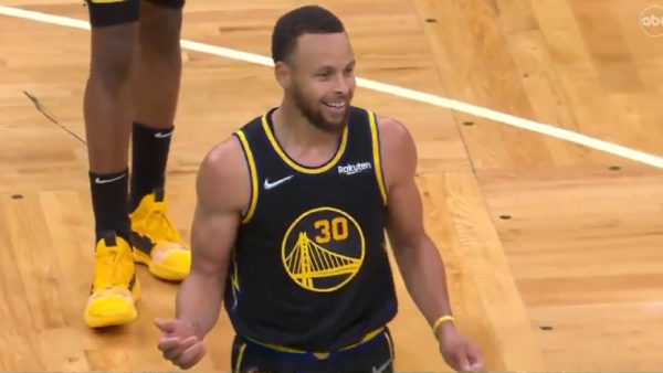 Steph Curry smiles