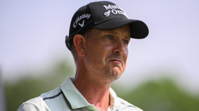 Henrik Stenson looking ahead.