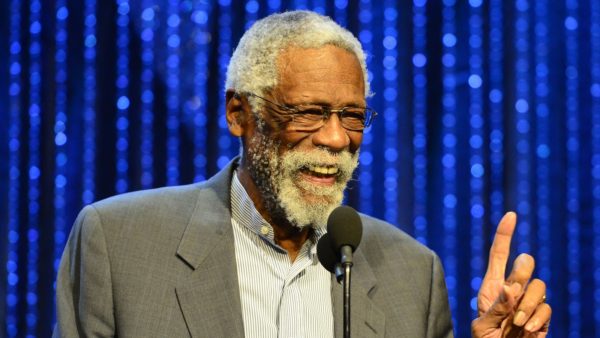 Bill Russell giving a speech