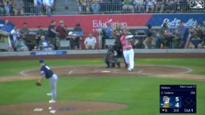 Leandro Cedeno hits a ball