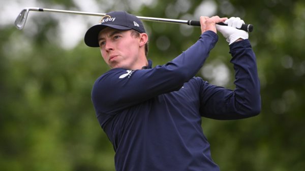 Matthew Fitzpatrick finishes a swing