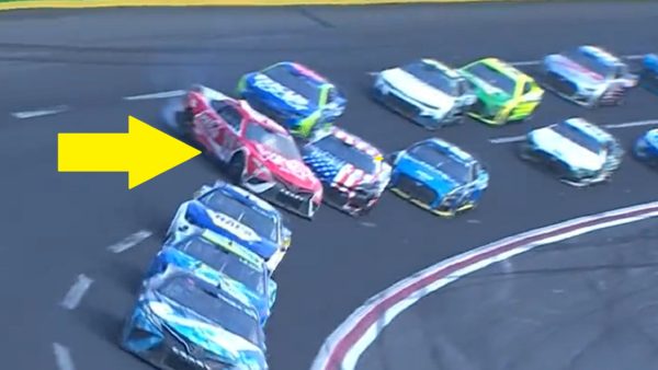 Ross Chastain bumps Denny Hamlin