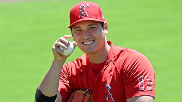 Shohei Ohtani smiles