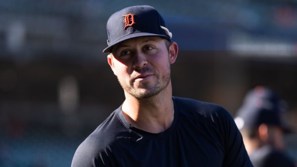 Spencer Torkelson in a Tigers hat