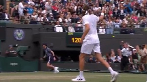 Stefanos Tsitsipas hits the ball