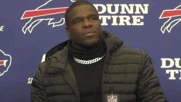 Frank Gore at a press conference