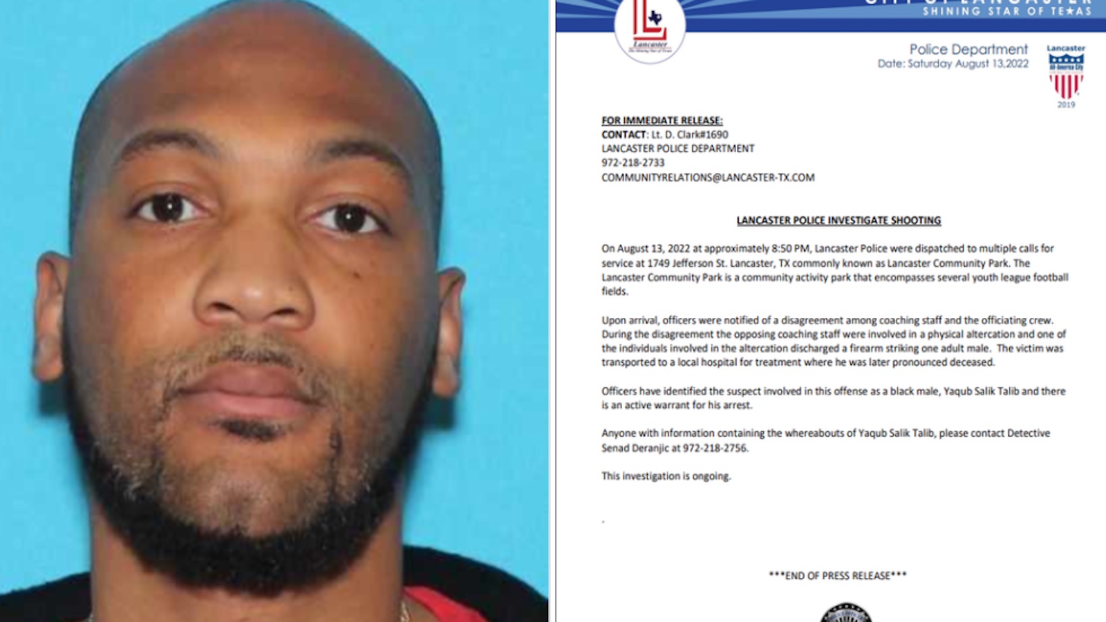 Aqib Talib's brother wanted in connection with youth football game shooting