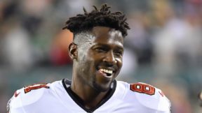 Antonio Brown with a smile
