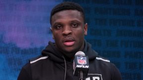 Jalen Reagor at a press conference