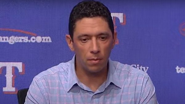 Jon Daniels at a press conference