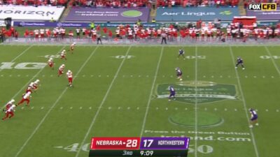 Nebraska against Northwestern