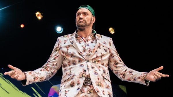 Tyson Fury in a colorful outfit