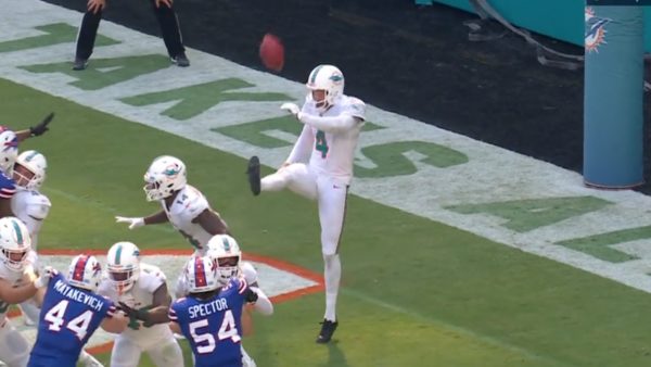 Dolphins punt off their own player