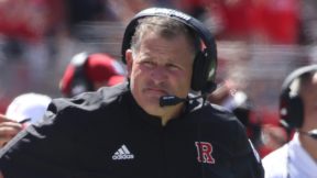 Greg Schiano coaching Rutgers