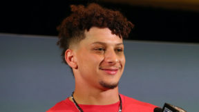 Chiefs quarterback Patrick Mahomes at a press conference