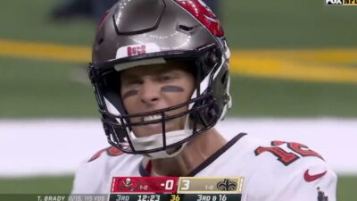 Tom Brady lets out a scream