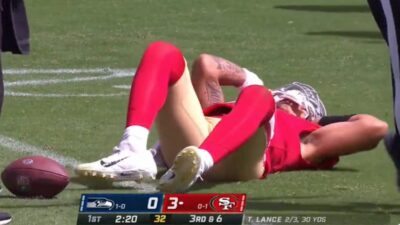 Trey Lance suffers an ankle injury