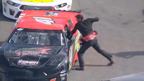 Andrew Grady punches Davey Callihan