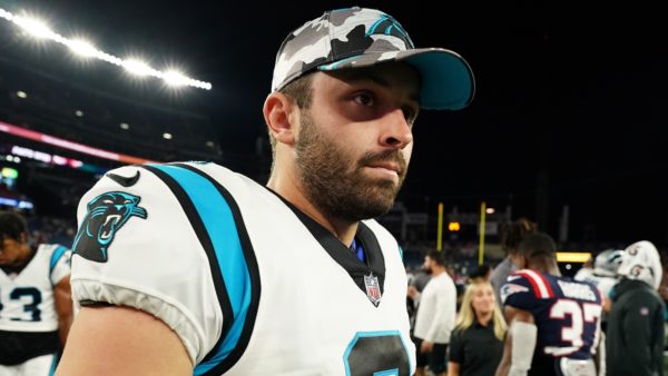 Baker Mayfield with a hat on