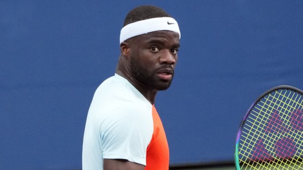 Frances Tiafoe during a match