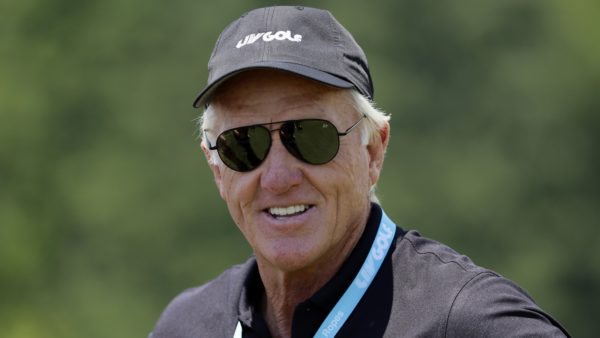 Greg Norman in a hat