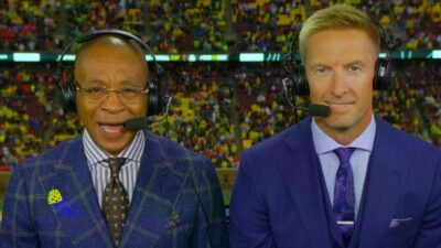 Joel Klatt and Gus Johnson on camera